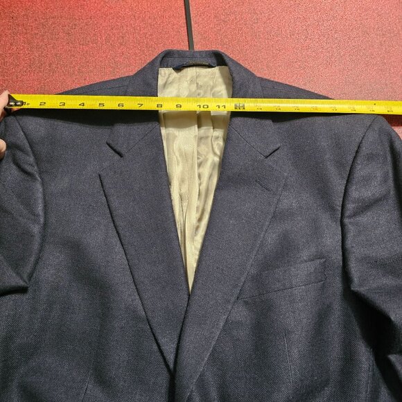 Brooks Brothers Blazer Silk Linen Wool Blend 2 Button Navy Blue Men Size 44L - Picture 10 of 14